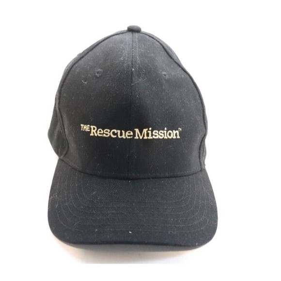 The Rescue Mission Baseball Hat Mens OSFM Black‎ Gold Adjustable Strapback Cap - Picture 1 of 5